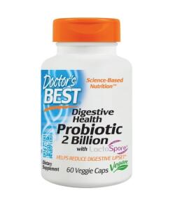 Doctor's Best - Probioticum voor een gezonde spijsvertering met LactoSpore - 60 capsules met 2 miljard probiotica
