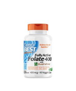 Doctor's Best - Fully Active Folate 400 with Quatrefolic, 400mcg - 90 vcaps