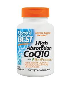 Doctor's Best - CoQ10 met Hoge Absorptie en BioPerine, 100 mg - 120 Softgels