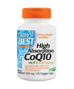 Doctor's Best - CoQ10 met Hoge Absorptie en BioPerine, 100mg - 120 Capsules