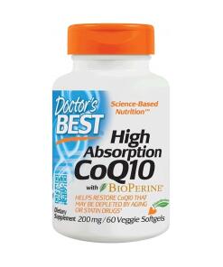 Doctor's Best - CoQ10 met Hoge Absorptie met BioPerine, 200 mg - 60 Vegetarische Softgels
