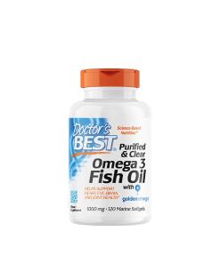 Doctor's Best - Purified & Clear Omega 3 Fish Oil, 1000mg - 120 marine softgels