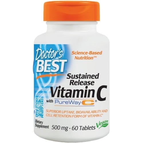 Doctor's Best - Vitamine C met Langdurige Afgifte PureWay-C, 500 mg - 60 tabletten