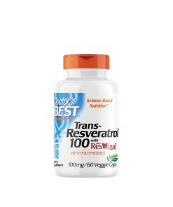 Trans-Resveratrol with ResVinol, 100mg - 60 vcaps