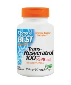 Doctor's Best - Trans-Resveratrol met ResVinol-25, 100 mg - 60 vegetarische capsules