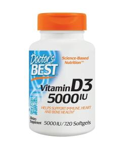 Doctor's Best - Vitamine D3, 5000 IE - 720 softgels