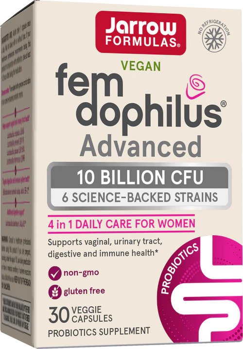 Jarrow Formulas - Fem-Dophilus Advanced - Koelkastbestendig, 10 miljard CFU - 30 vegetarische capsules