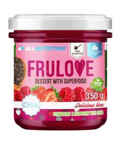 Allnutrition - Frulove Dessert met Superfoods, Aardbei & Framboos met Chia - 350g