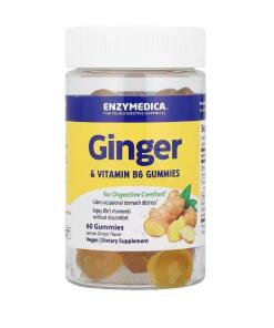 Enzymedica - Gember & Vitamine B6 Gummies, Citroen en Gember - 60 gummies