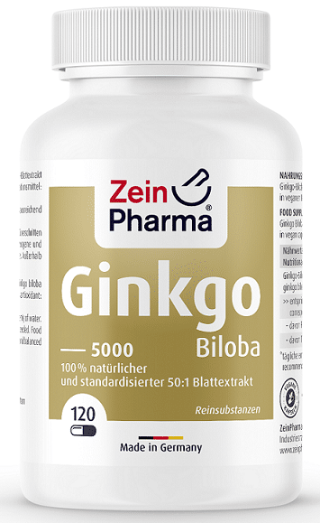 Zein Pharma - Ginkgo Biloba 5000, 100 mg - 120 capsules
