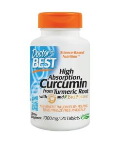 Doctor's Best - Hoogabsorberende Curcumine uit Kurkumawortel met C3 Complex & BioPerine, 1000mg - 120 tabletten