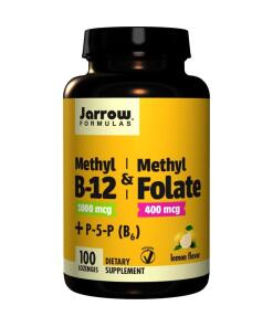 Jarrow Formulas - Methyl B-12 & Methylfoliumzuur, 400 mcg Citroen - 100 zuigtabletten