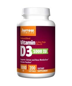 Vitamine D3, 1000 UI - 200 softgels