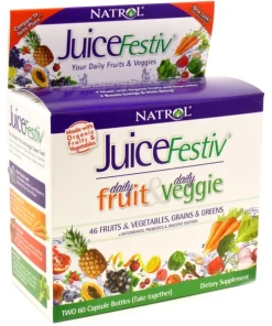 JuiceFestiv, Daily Fruits & Veggie - 60 + 60 caps