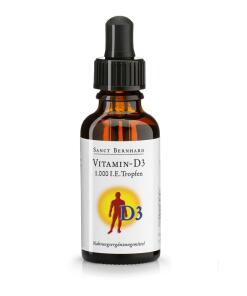 Gouttes de vitamine D3, 1000 UI, 25 mcg du KRAUTERHAUS SANCT BERNHARD (30 ml / 1 fl. oz.)