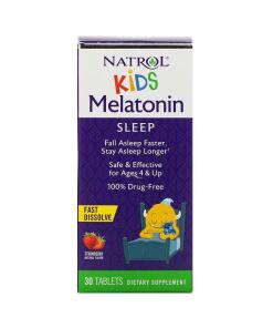 Kids Melatonin, Strawberry - 30 tabs