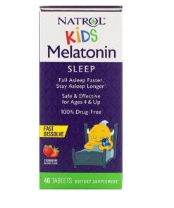 Natrol - Melatonine voor Kinderen, Aardbeiensmaak - 40 Tabletten