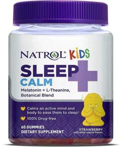 Natrol - Kinderen Slaap + Kalmte, Aardbeiensmaak - 60 Gummies
