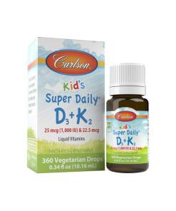 Carlson Labs - Super Dagelijkse D3 + K2 voor Kinderen - 10 ml