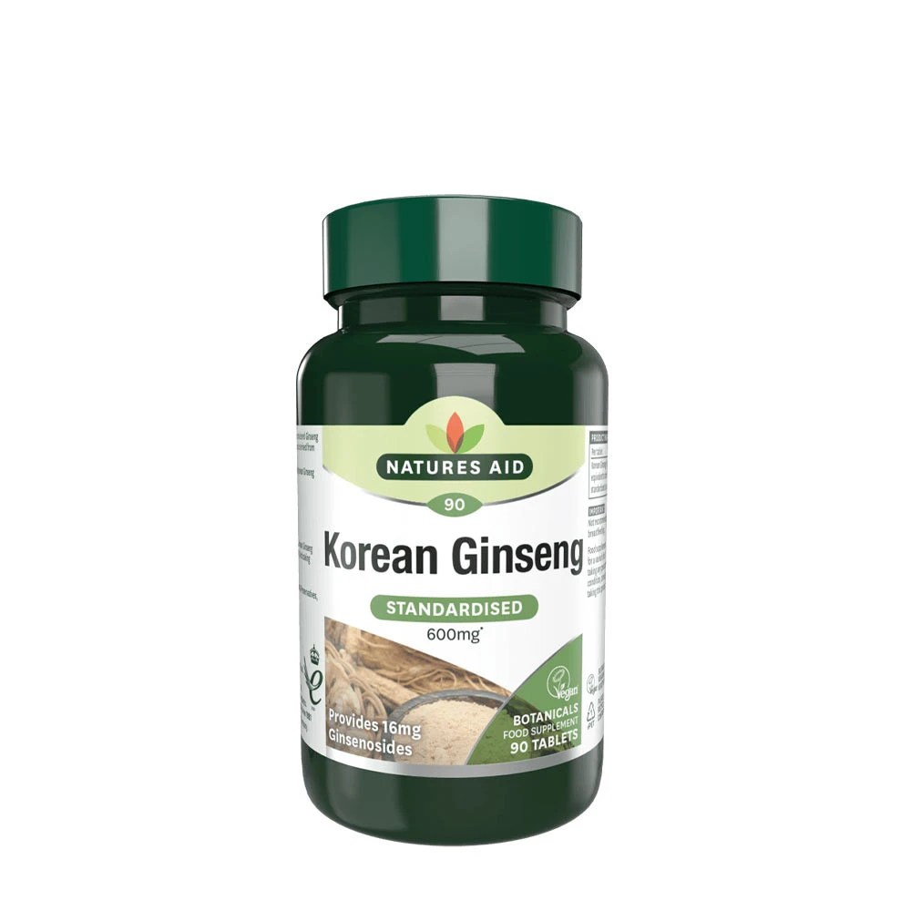 Ginseng coréen de Natures Aid (90 comprimés)