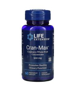 Cran-Max Cranberry Concentré de Fruits Entiers, 500mg - 60 vcaps