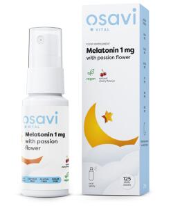 Spray oral de mélatonine avec fleur de la passion, 1mg (cerise) - 25 ml