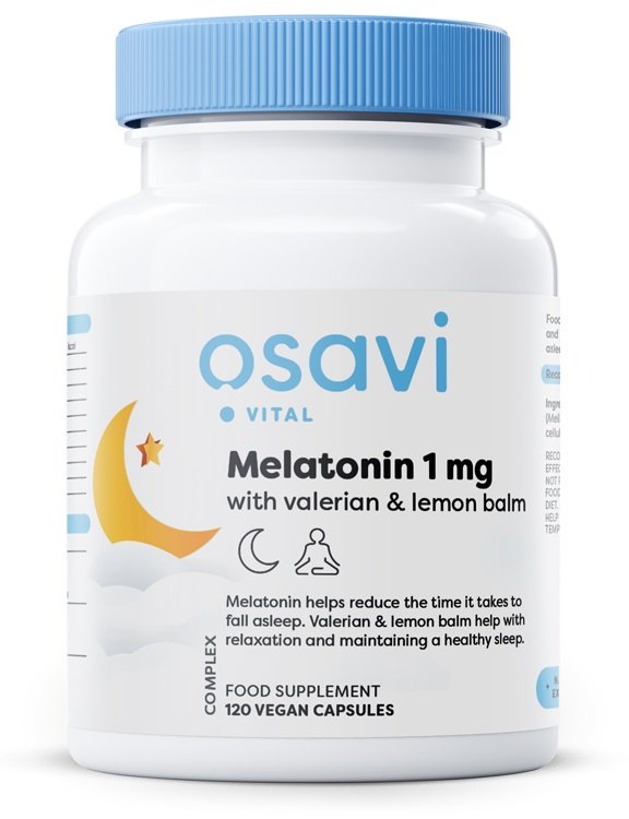 Osavi - Melatonine met Valeriaan & Citroenmelisse, 1mg - 120 veganistische capsules