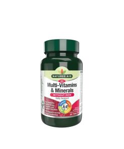 Natures Aid - Natures Aid Multivitaminen & Mineralen (zonder ijzer) (60 tabletten)