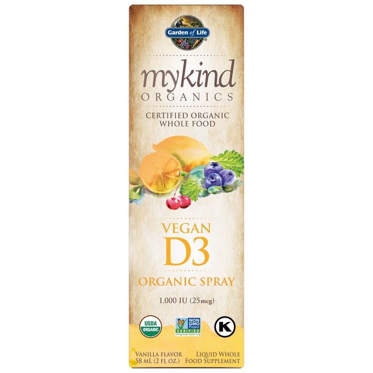 Garden of Life - Mykind Organics Veganistische D3 Biologische Spray, 1000 IE (Vanille) - 58 ml