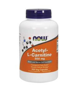 NOW Foods - Acetyl-L-carnitine, 500 mg - 200 capsules