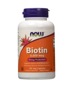 NOW Foods - Biotine, 5000 mcg - 120 capsules