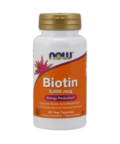 NOW Foods - Biotine, 5000 mcg - 60 capsules
