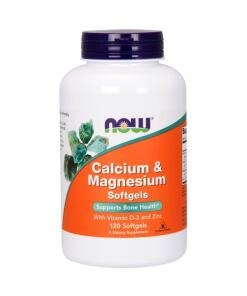 NOW Foods - Calcium & Magnesium met Vitamine D en Zink - 120 softgels