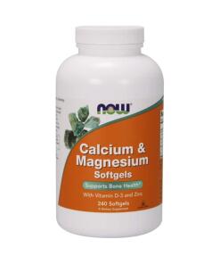 NOW Foods - Calcium & Magnesium met Vitamine D en Zink - 240 Softgels