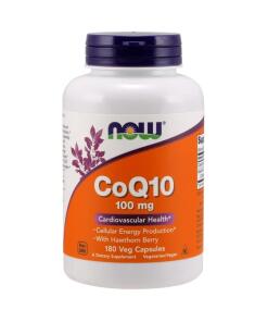 CoQ10 avec baie d'aubépine, 100mg - 180 vcaps