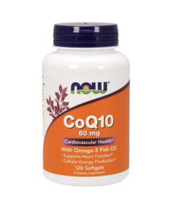 CoQ10 avec oméga-3, 60mg - 120 softgels
