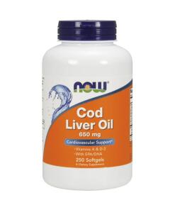 NOW Foods - Levertraanolie, 650 mg - 250 softgels