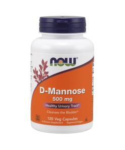 NOW Foods - D-Mannose, 500 mg - 120 vegetarische capsules