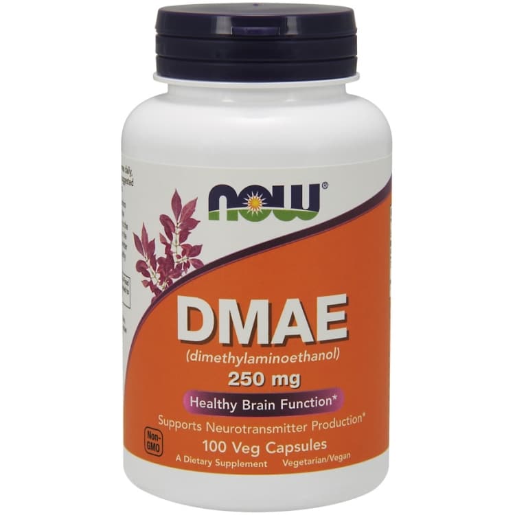 NOW Foods - DMAE (Dimethylaminoethanol), 250 mg - 100 vegetarische capsules
