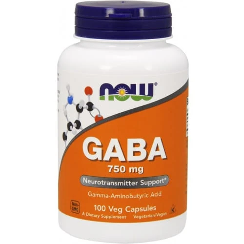 GABA, 750mg - 100 vcaps – Image 2