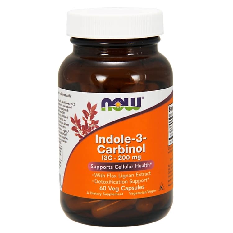 NOW Foods - Indol-3-Carbinol (I3C), 200 mg - 60 vegetarische capsules