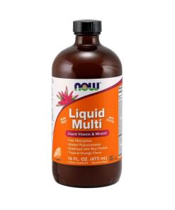 NOW Foods - Vloeibare Multivitamine, Wilde Bessen Smaak (Zonder Ijzer) - 473 ml