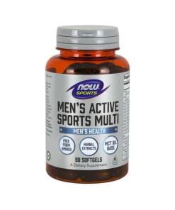 NOW Foods - Actieve Sport Multivitaminen voor Mannen - 90 Zachte Capsules