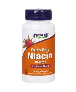 NOW Foods - Niacine zonder opvliegers, 250mg - 90 vegetarische capsules