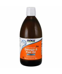 Huile de poisson oméga-3 liquide, citron - 500 ml.
