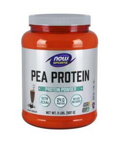 NOW Foods - Erwtenproteïne, Belgische chocolade - 907 g
