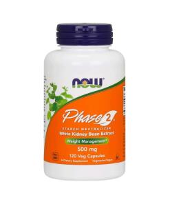 NOW Foods - Fase 2 - Extract van witte nierbonen, 500 mg - 120 capsules