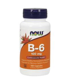 NOW Foods - Vitamine B6, 100 mg - 100 capsules