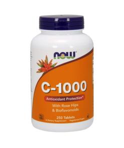 NOW Foods - Vitamine C-1000 met Rozenbottel en Bioflavonoïden - 250 Tabletten