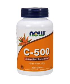 NOW Foods - Vitamine C-500 met Rozenbottels - 250 Tabletten